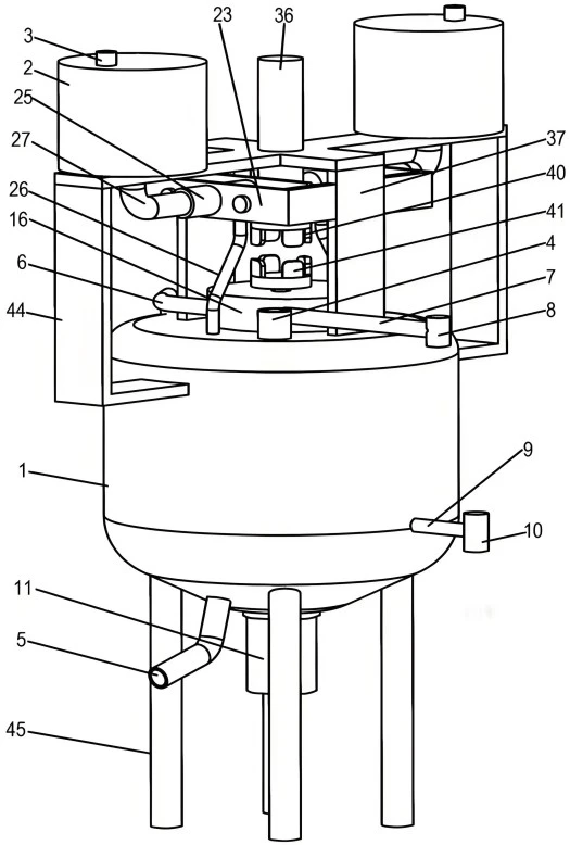 Ptfe Lined Chemical Production Mixing Vessel